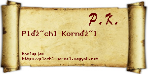 Plöchl Kornél névjegykártya